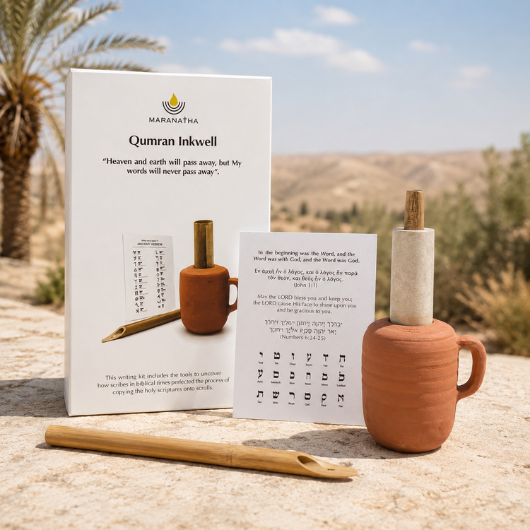 Dead Sea Scrolls Ink Well Ceramic Replica