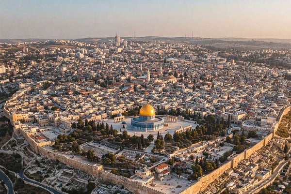 An aerial view of Jerusalem.