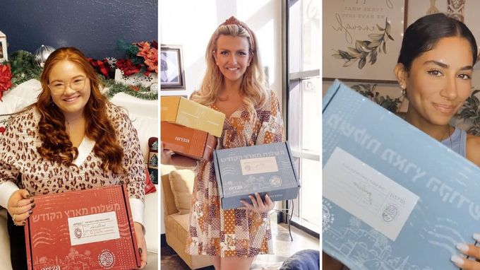 Christian Christmas gifts faith subscription box woman holding gift box
