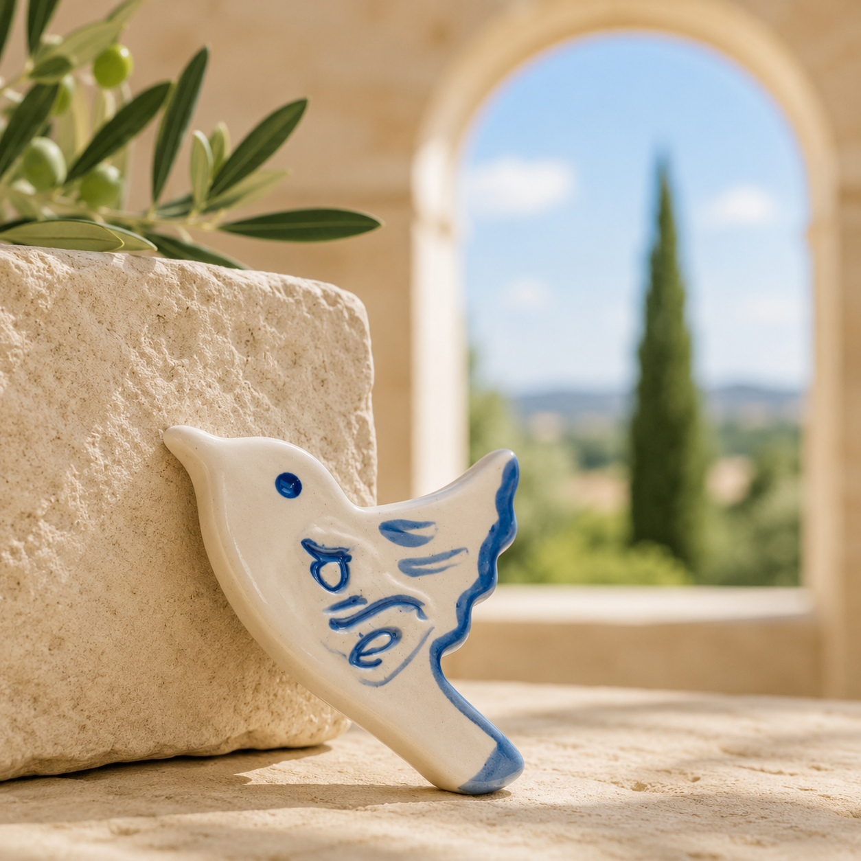Ceramic Magnet Dove of Peace