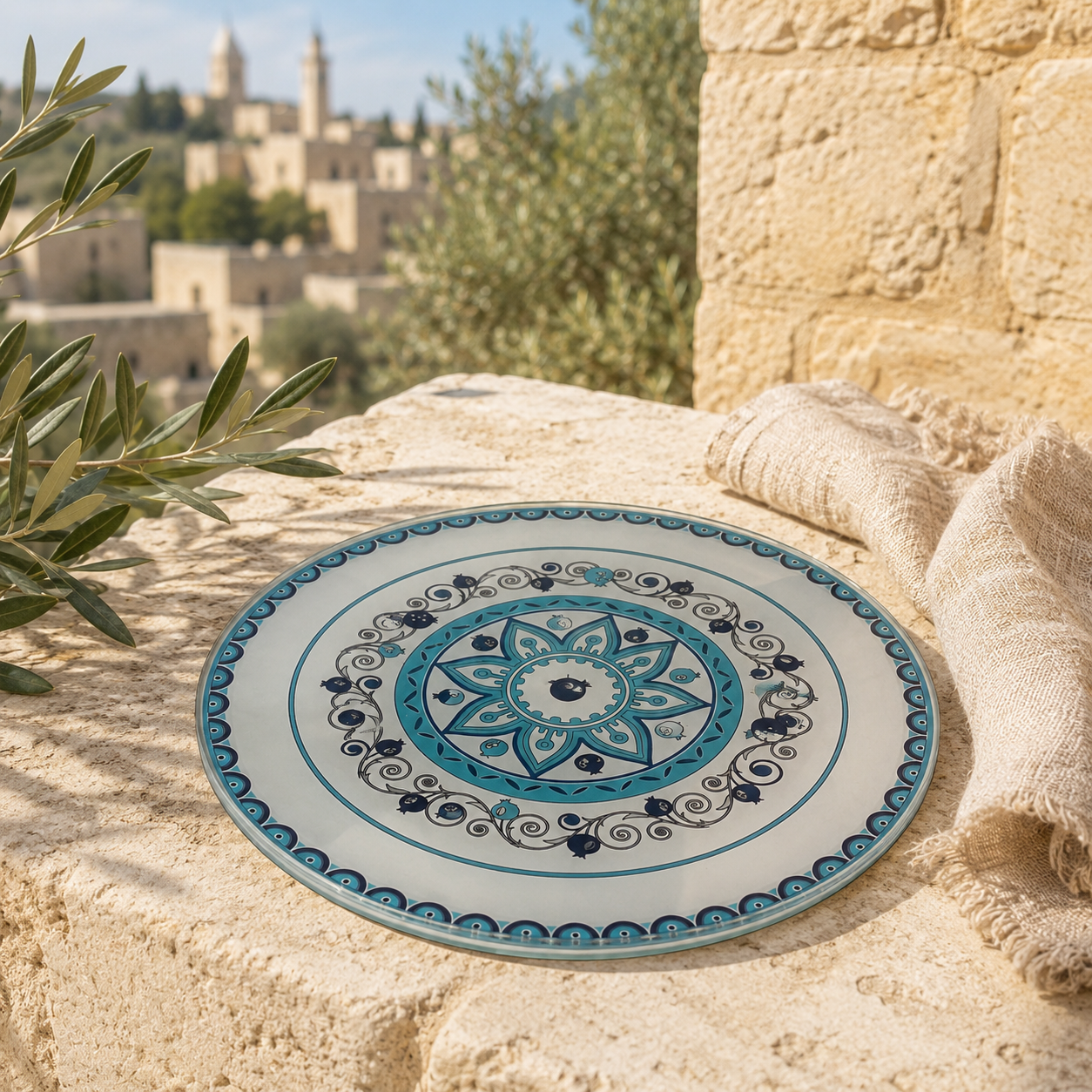 Pomegranate Glass Trivet