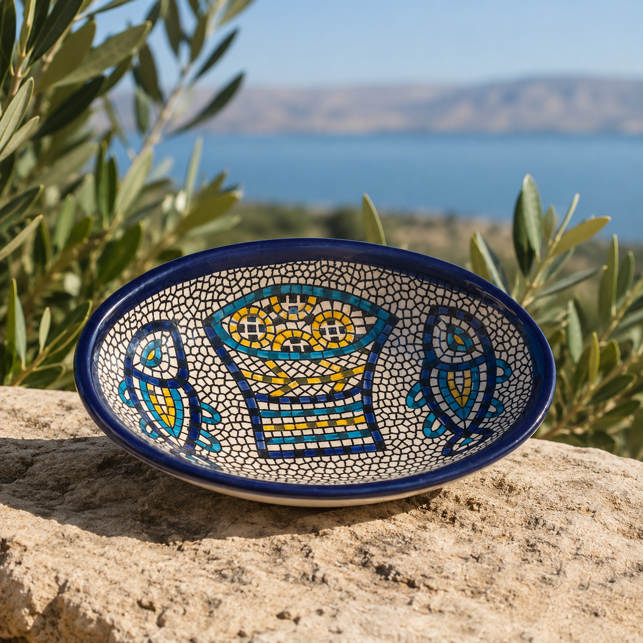Painted Ceramic Plate