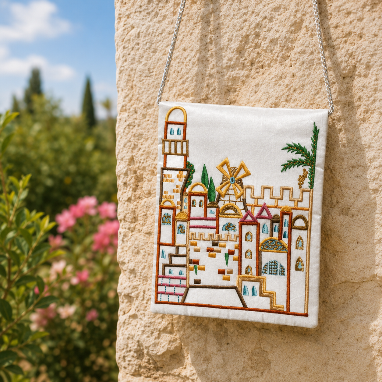 Jerusalem Embroidered Pouch