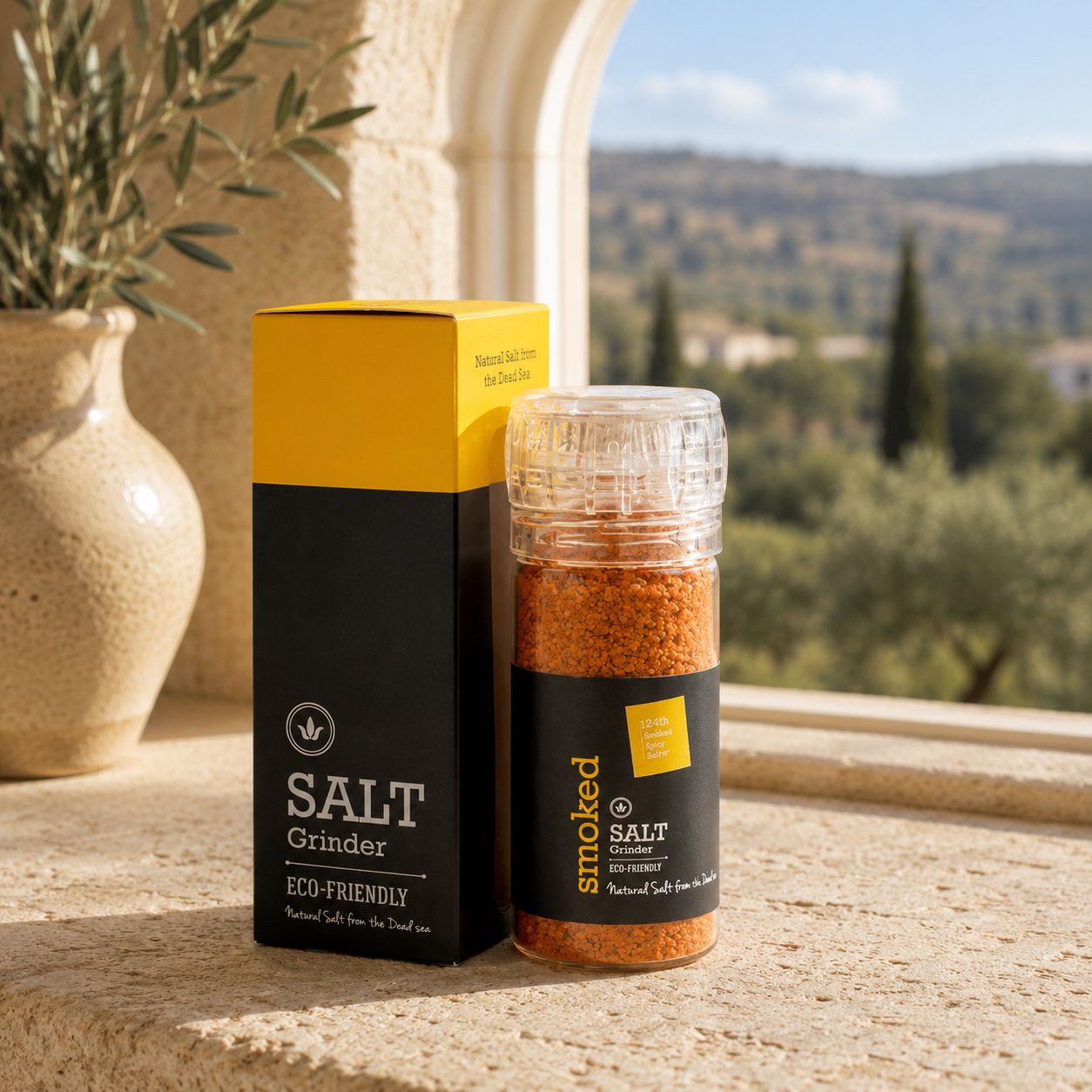 Smoked Dead Sea Salt Grinder by 424 Salt