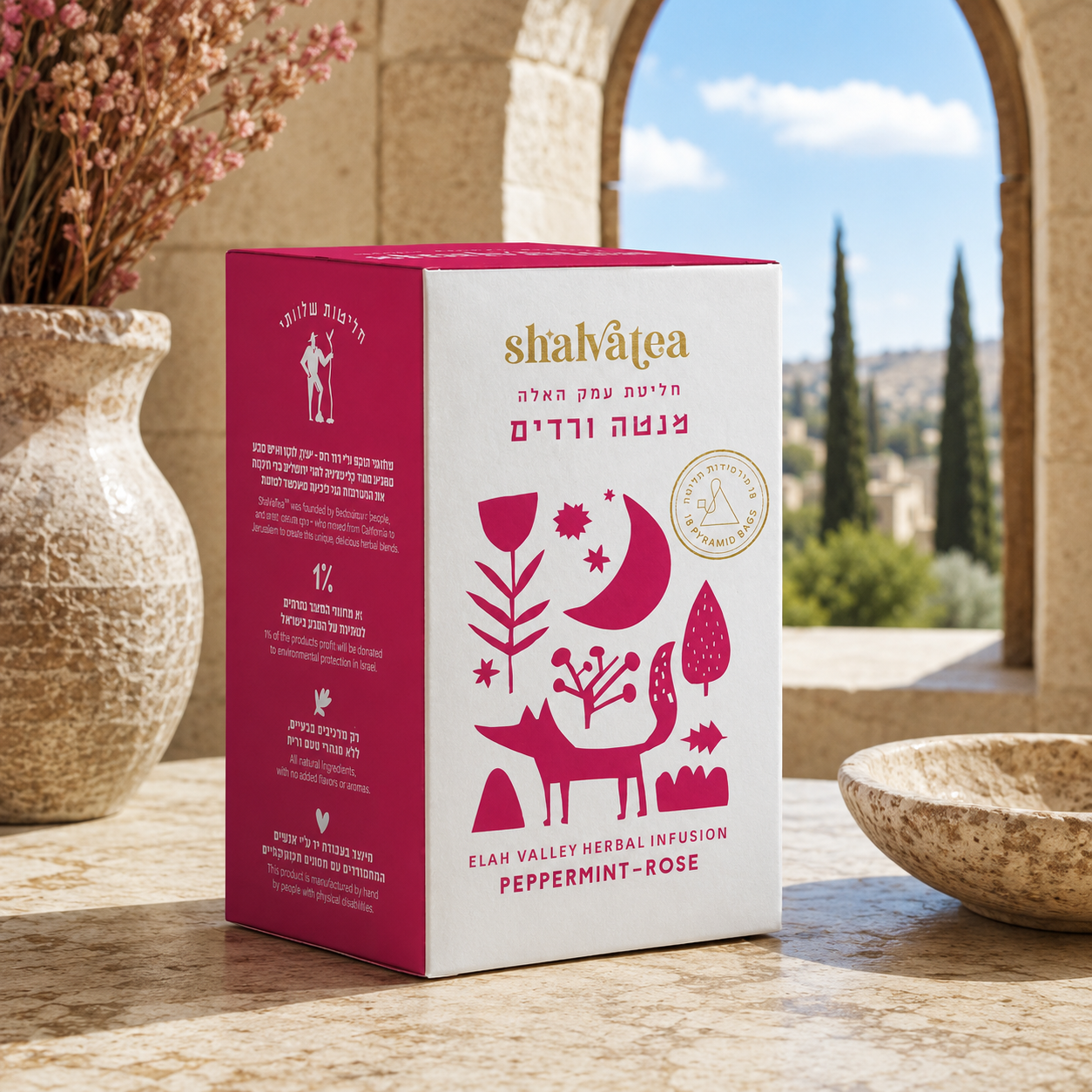 Shalva Peppermint Rose Tea