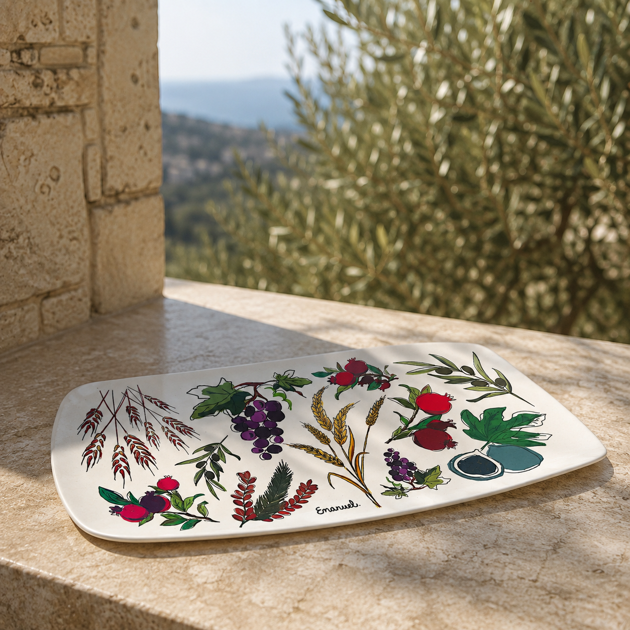Seven Biblical Species serving Tray