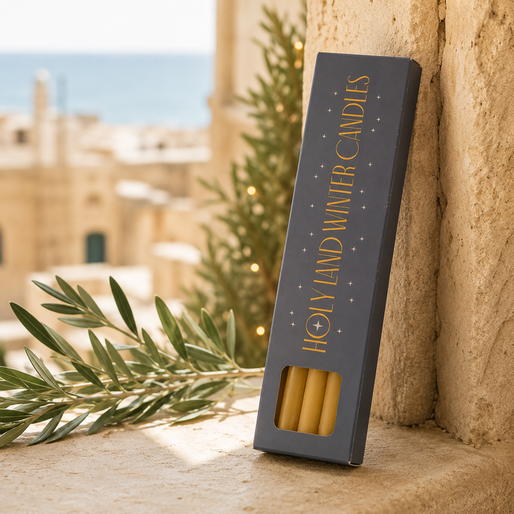 Natural Israeli Beeswax Winter Candles