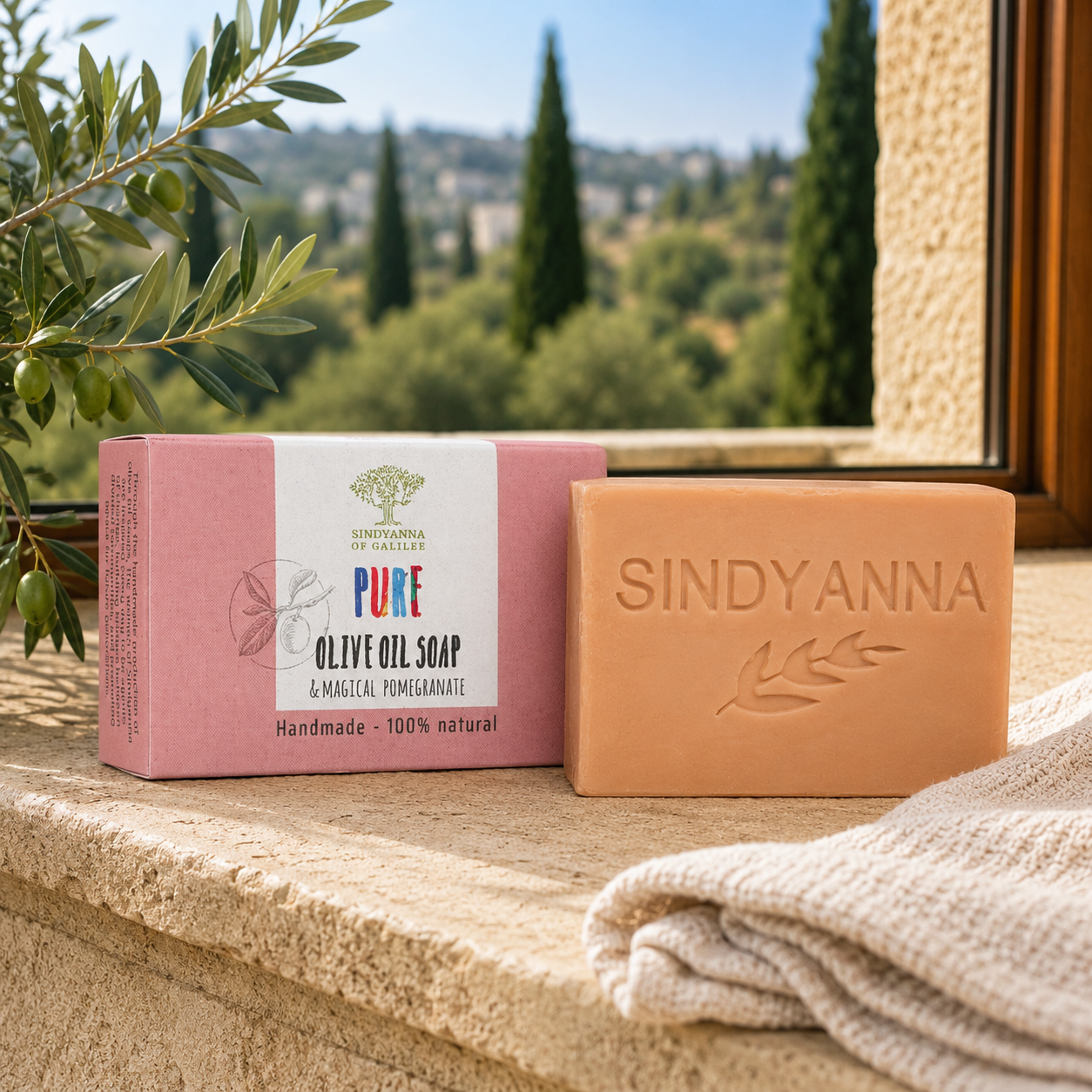 Olive Oil Pomegranate soap