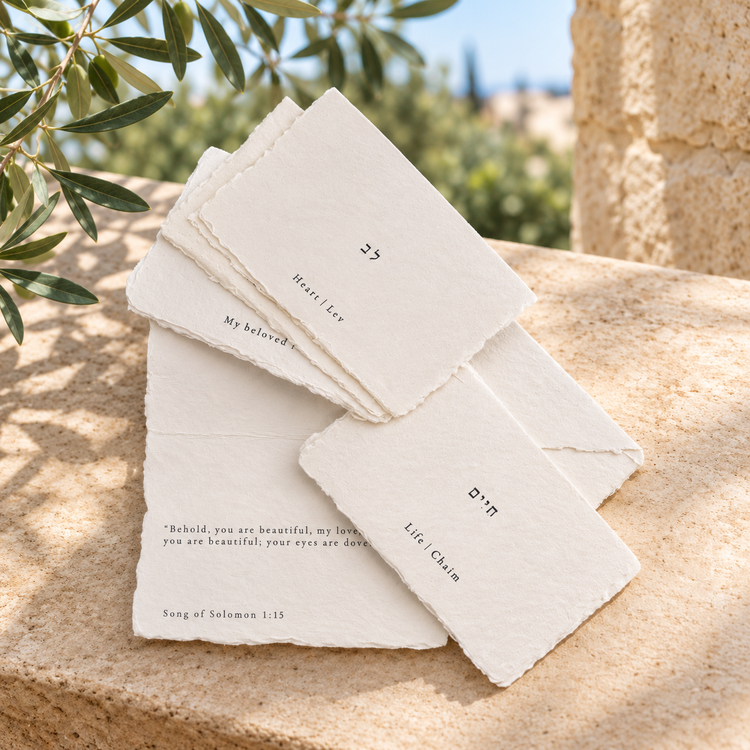 Hand Pressed Prayer Blessing Card Set