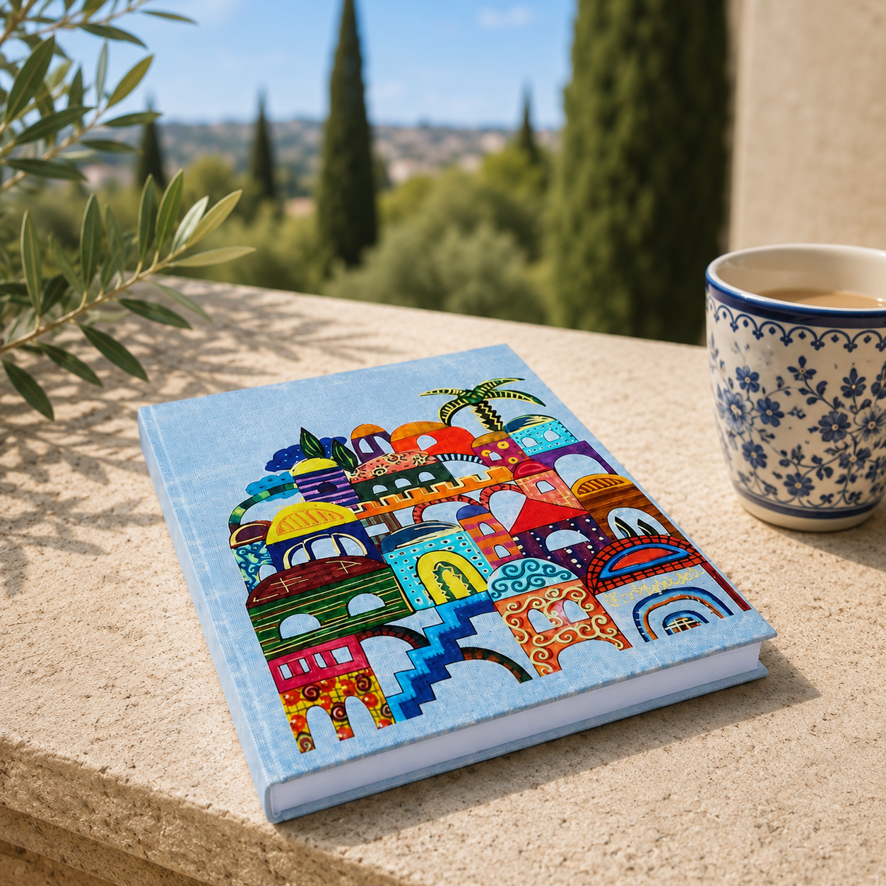 Soft Cover Jerusalem Writing Pad – Hand Painted Design